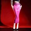Women's High Lace Waist Wrap Hip Pencil Skirt 5D Ultra Thin Sheer Slim Skirt for Office Commute