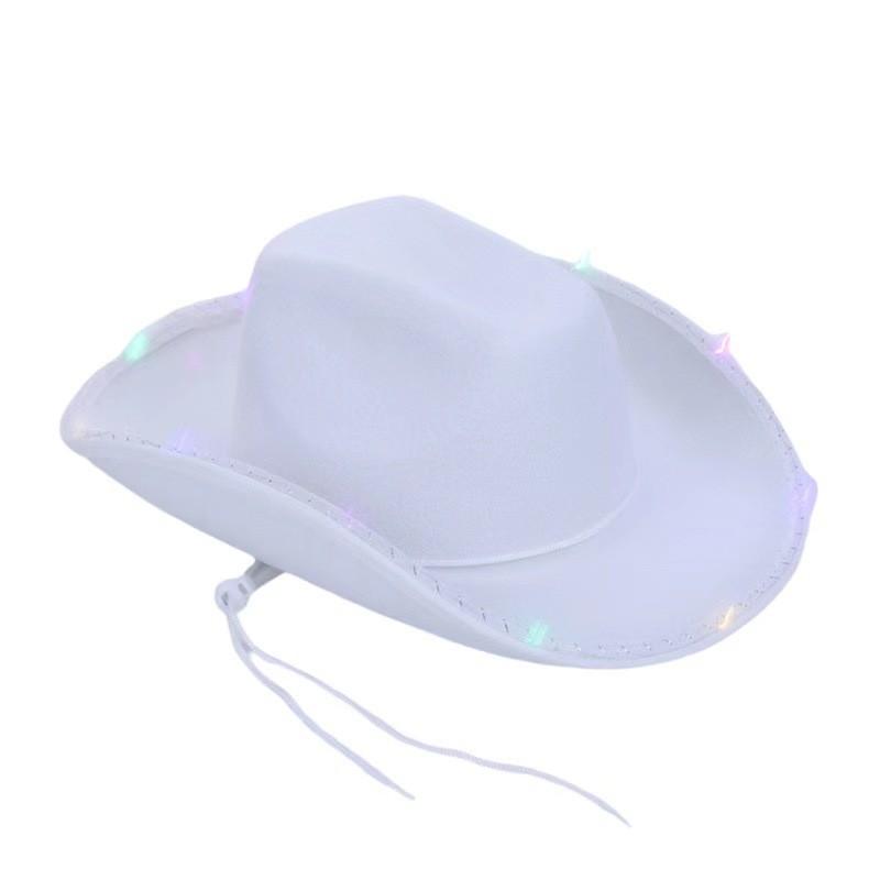 Festive Hat Cowboy With Colorful Lights For Party Costumes And Cheer Halloween