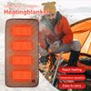 4 beheizte Bereiche, Campingstuhl-Heizkissen, elektrisches Heizkissen, 3-stufige Heizung, Winter-Sitzwärmer-Bezug für Reisen im Freien