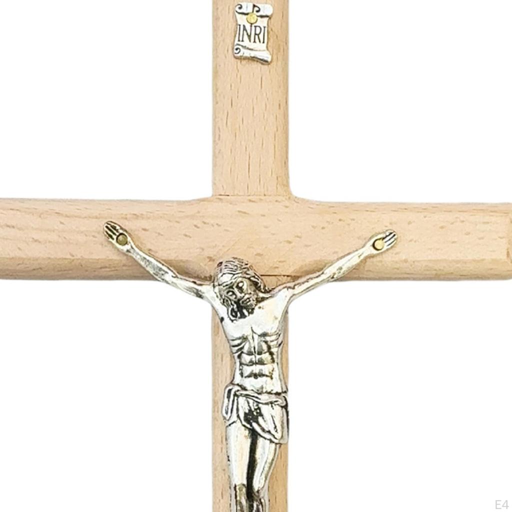 Wall Crucifix Holy Figurine Art Gift Catholic Jesus Sculpture Ornament for Thanksgiving Living Room