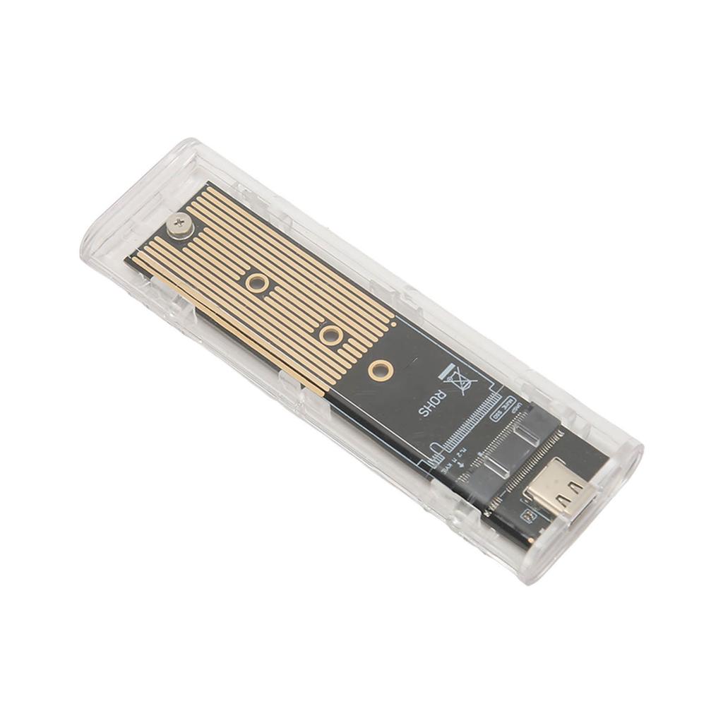 M.2 NVMe SATA SSD Enclosure NVMe To USB C 3.1 10Gbps Clear Enclosure Support M‑Key B+M Key UASP