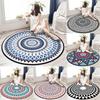 Round Bohemian Geometric Pattern Carpet Soft NonSlip Rug For Living Room Bedroom Kids Room Yoga Area Home Decor