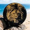Lion Face Stencil Art Tire Cover for Pickup Trucks Touring Cars Universal All Season