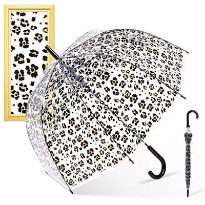 Umbrella Sun Sombrillas Parapluie Impermeable Windproof Strong Transparent Fashion Leopard Arch Automatic Long Handle Umbrella