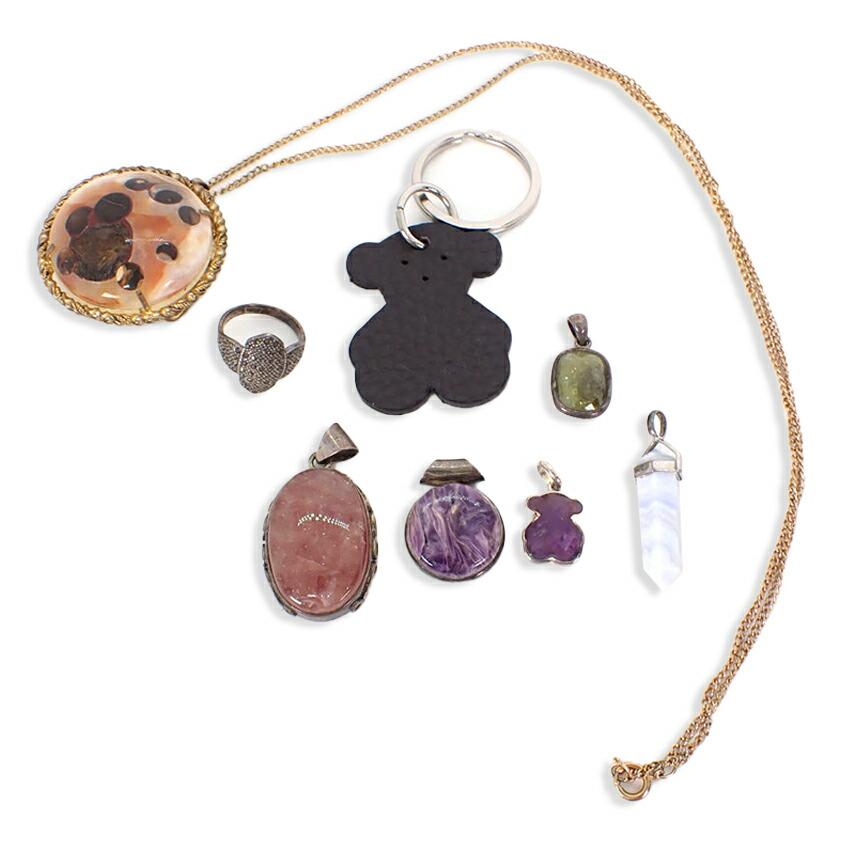 

[Б/у] 925/6 точек брелок-подвеска набор из 8 предметов барокко [g347-36]