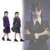 Wednesday Addams Familie Cosplay Kostüm Mit Polyesterstoff Für Halloween Und Rollenspiel