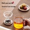 Heat-Resistant Glass Tea Infuser Mug with Wooden Handle