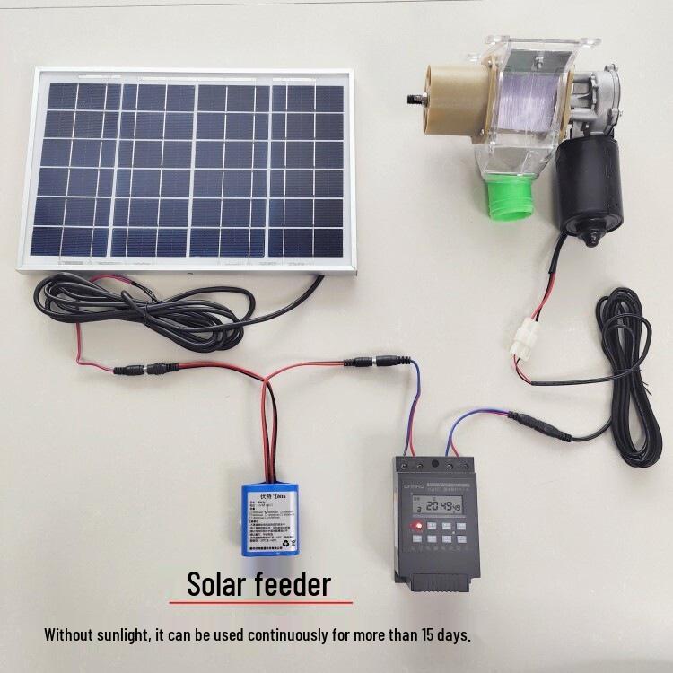 

Solar-Powered Automatic Feeder with Timer for Birds & Pets
