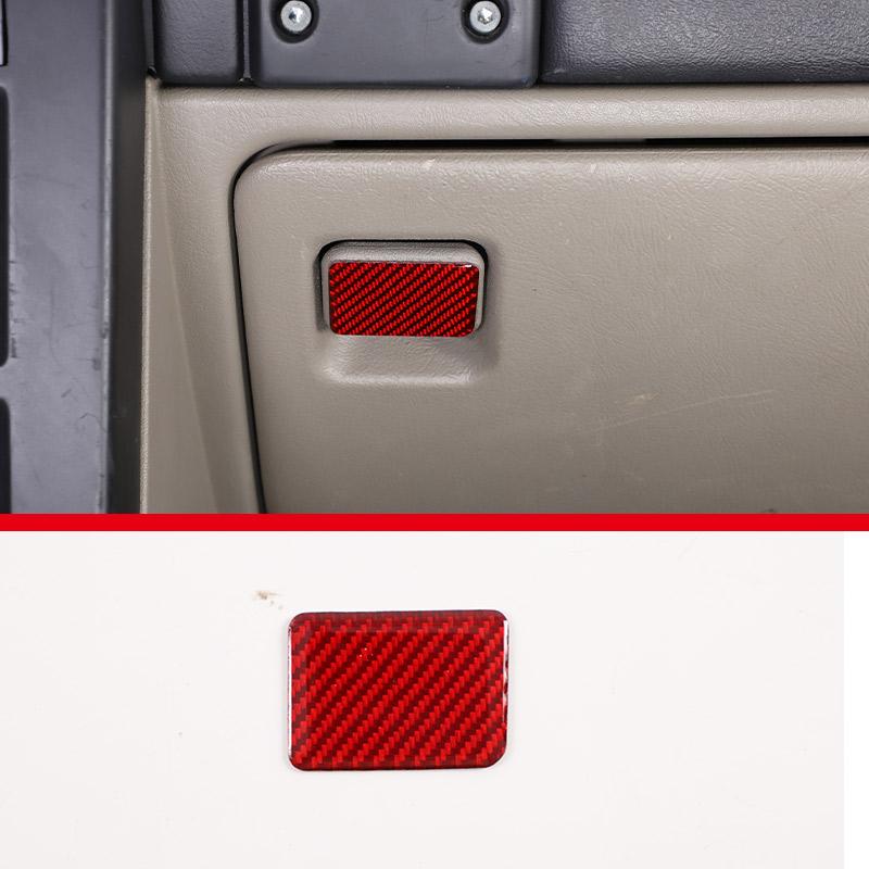 Red Soft Carbon Fiber Door Handle Steering Wheel Gear Shift Trim Cover Stickers Fit For Hummer H2 2003-2007 Interior Accessories