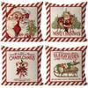 New Christmas Gingerbread Man Candy Decorative Pillow Cover Home Living Room Holiday Party Pillow Cover