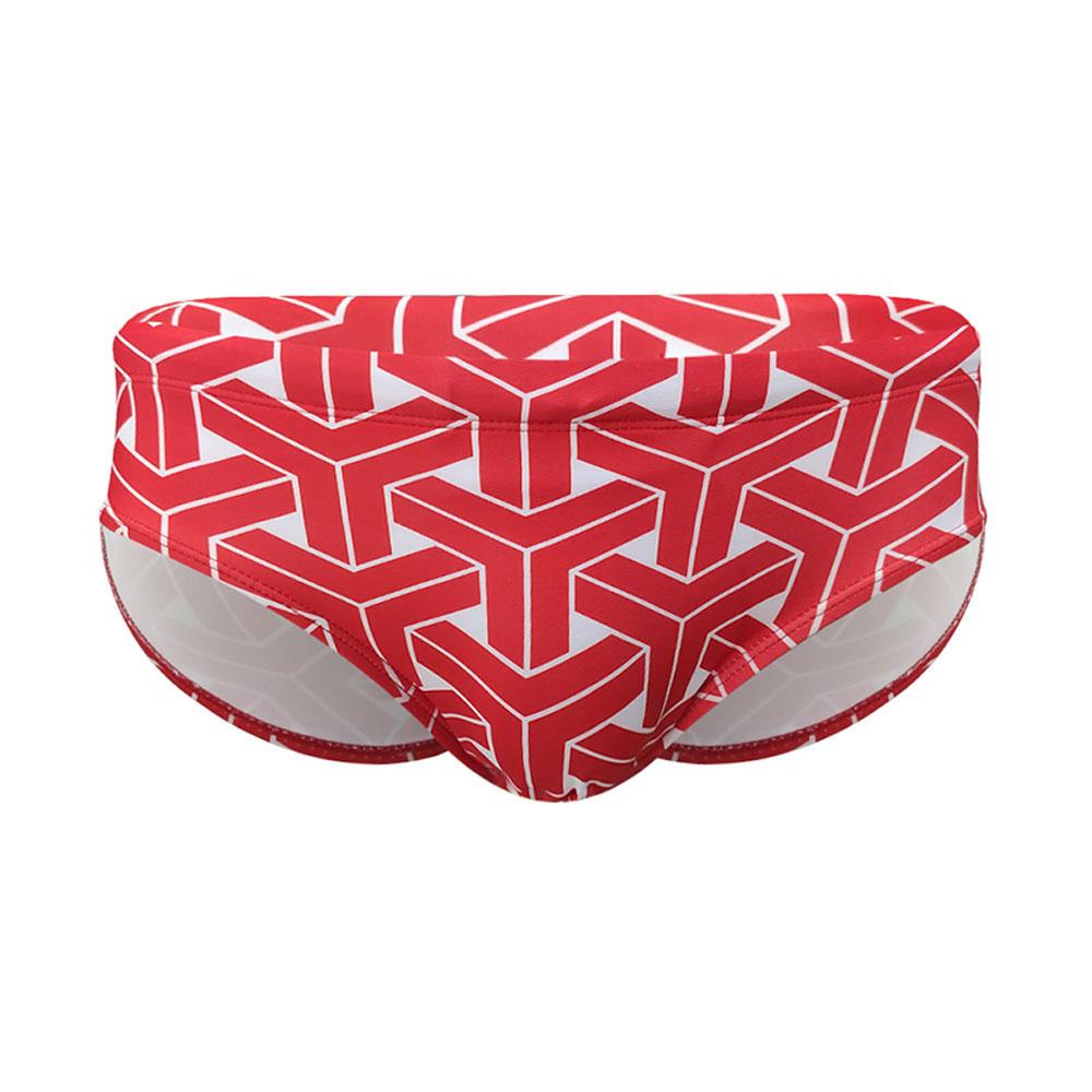 Men Swim Briefs Trunks Color Blocking Fashion Print Tight Fit Sexy Swimwear Beach Wear Tanning Surfing GYM