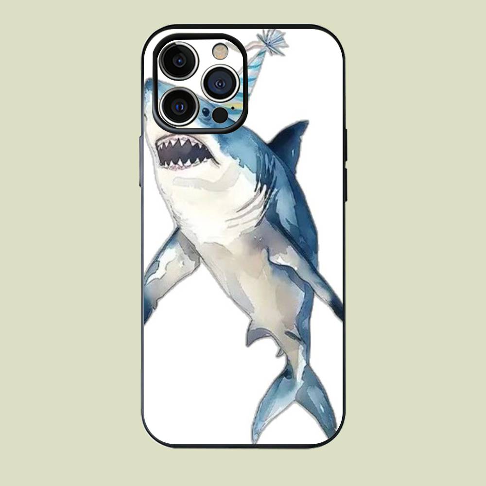 

Marine animal paintings Silicone Soft Phone Case For iPhone 17 16 15 14 13 12 Pro Max Cover iPhone17