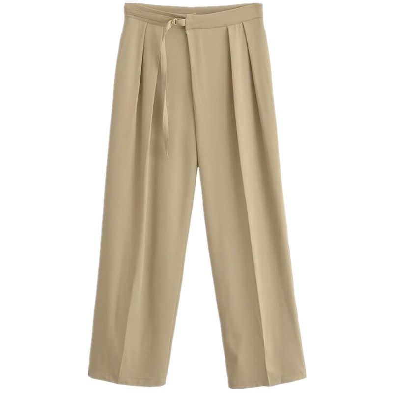 Fashion Style 2024 Autumn New Women's Clothing Loose Elastic Simple and Comfortable Wide Leg Casual Trousers 4387227