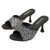 Fashion Women's Shoes On Sale 2025 Plus Size Open Toe Women's Slippers Modern Dress Sandals Women Print Round Toe Thin Heels Slippers
