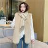 Women's fur light autumn and winter vest medium and long imitation raccoon hair mink fleece thin imitation fox hair jacket