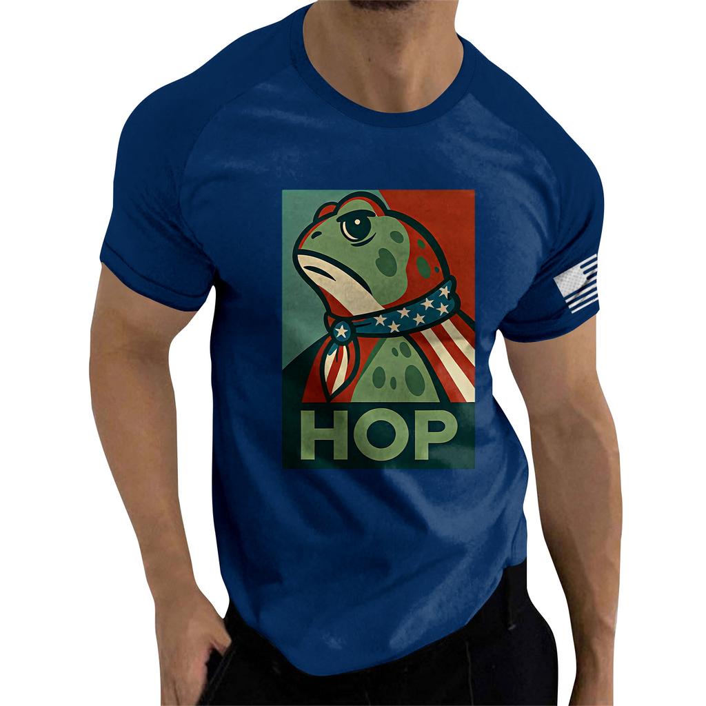 Men's Short-sleeve Top With U.S. Political Raglan Sleeves