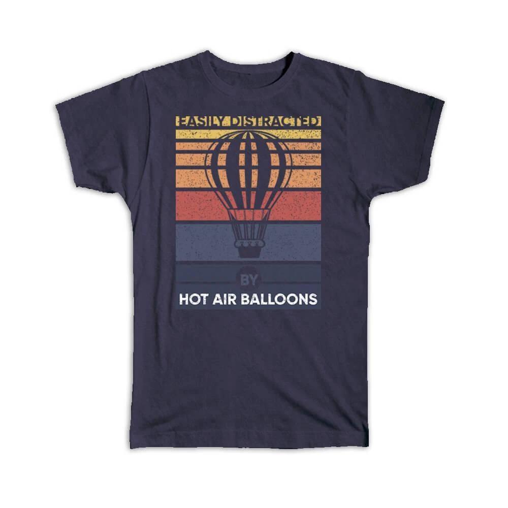 

Gift T-Shirt : Gradient Hot Air Ballon Retro Art Print Wall Decor Ballooning 4XL