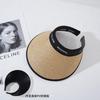 Summer vinyl sunscreen shell hat women's big eaves empty top foldable sunscreen hat fashionable versatile headband sun hat