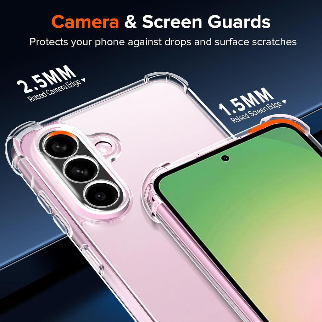 Klare Hülle für Samsung A06 A16 A26 A36 A56 A05 A05S A15 A25 A35 A55, weiche TPU-Stoßstange, vollständige Schutzhülle, stoßfeste, transparente Abdeckung