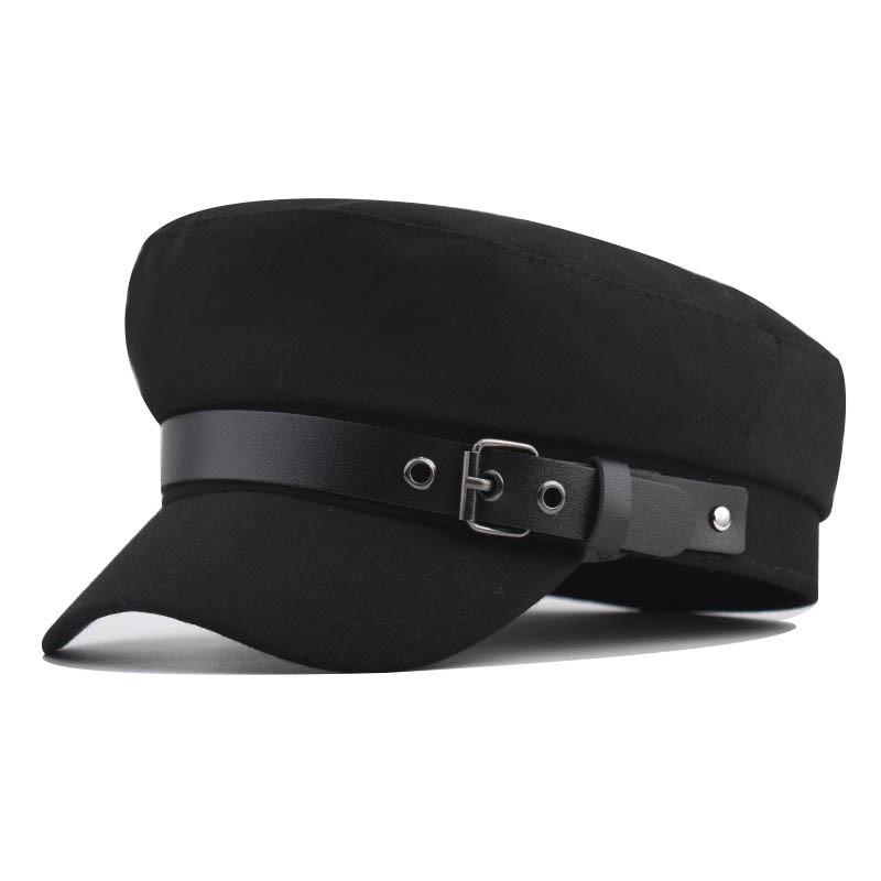 Navy Unisex Hat Beret With Windproof And Waterproof Features For Casual Use