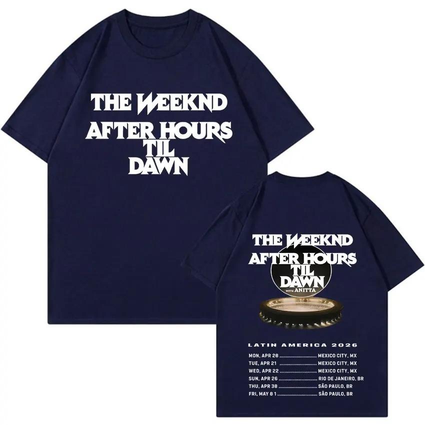 The Weeknd Vintage Latin America Tour Tshirt Graphic Cotton T Shirts Hip Hop Short Sleeve Tees Casual Unisex Tshirt YK