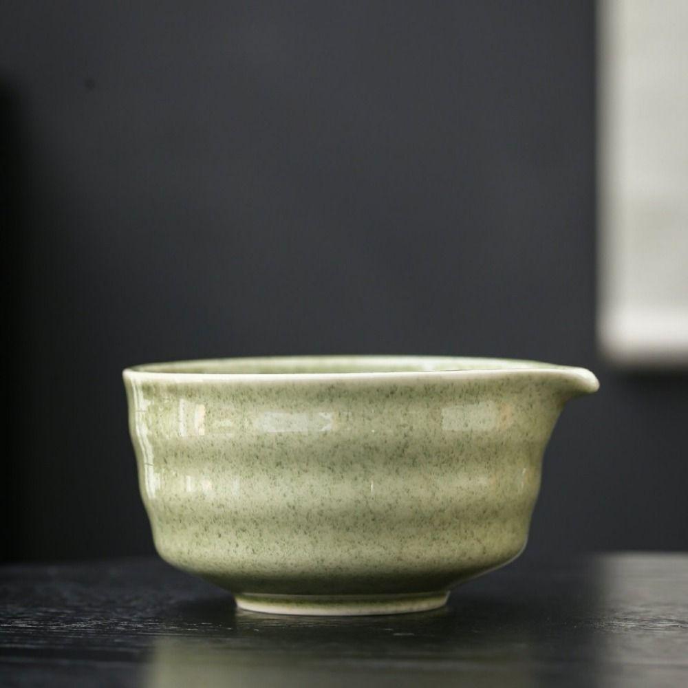 2Pcs Pouring Spout Matcha Bowl Set Reusable Handcrafted Ceramic Matcha Tool Smooth Surface Multipurpose Matcha Tea Set