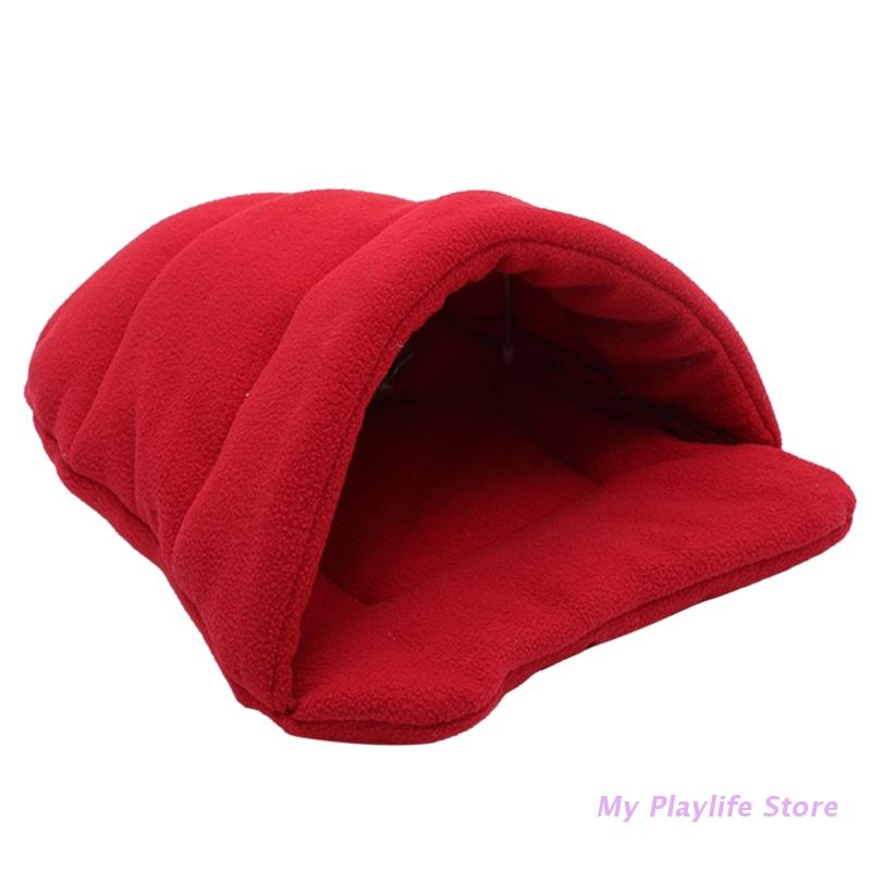 Hamster Warm Bed Cute Small Pet Winter Plush Hide House for Squirrel Hedgehog Chinchilla Rabbit Bunny