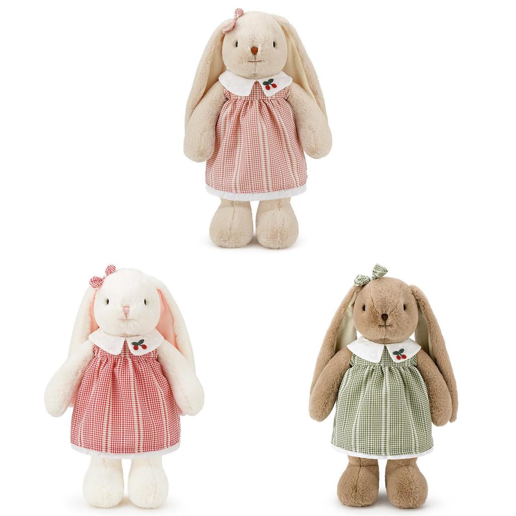 Plush Bunny Stuffed Animal With Soft Short Pile For Kids Birthday Gift