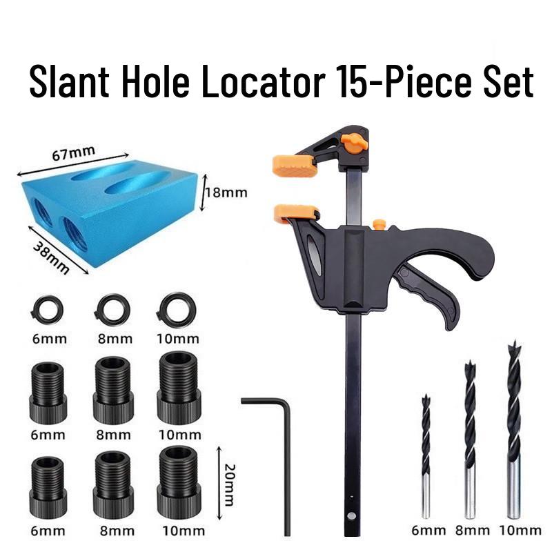 15° Blue Pocket Hole Woodworking Locator and Puncher
