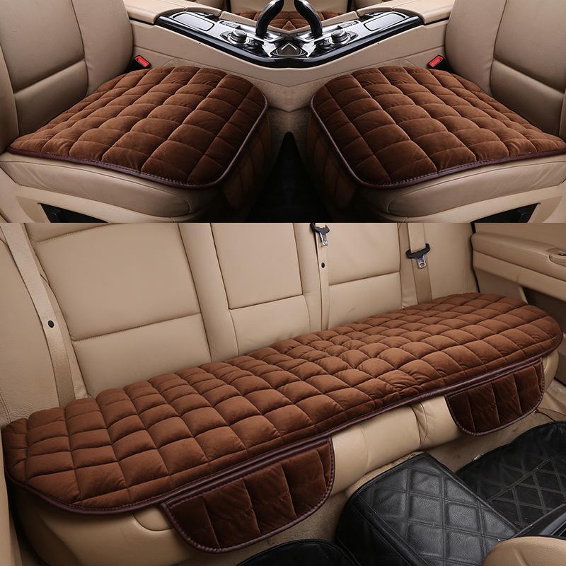 Universal Non-Slip Winter Car Seat Cushion, Tie-Free, 3-Piece Set, No Backrest