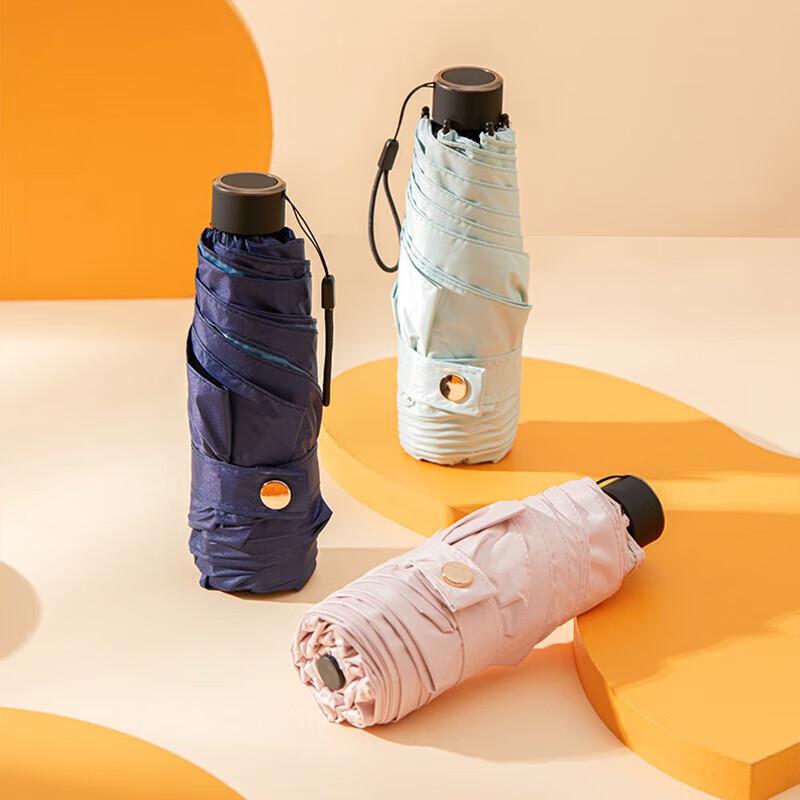 NINORIVA Lipstick-Style 5-Fold Sun/Rain Umbrella