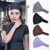 1Pcs Makeup Hair Headwrap Women Cotton Headband Turban Solid Color Elastic Hair Bands Yoga Hairband 2In1 Bandana Hair Accessory
