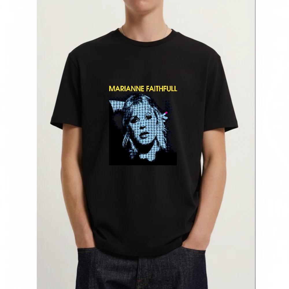 Marianne Faithfull TShirt Blue Unisex All Sizes S to 5Xl Smoke Design S