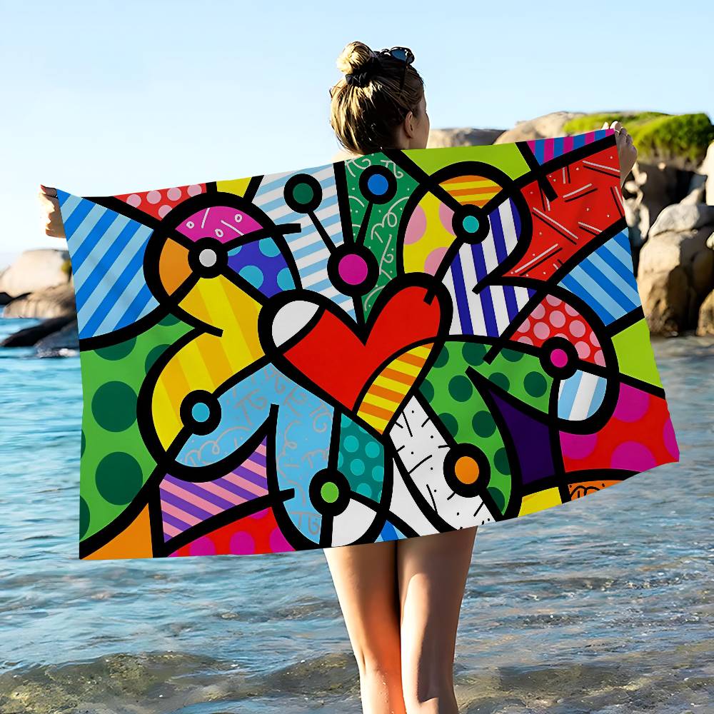 Britto Art Big Microfiber Beach Towels Quick Dry Towel Sand Beach Towels Pool Towel For Travel Swim Pool Yoga