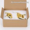 1 Pair Mini Ceramic Elephant Lucky Ornament Golden Silver Animal Sculpture Crafts Figurine Desktop Decoration Birthday Gift