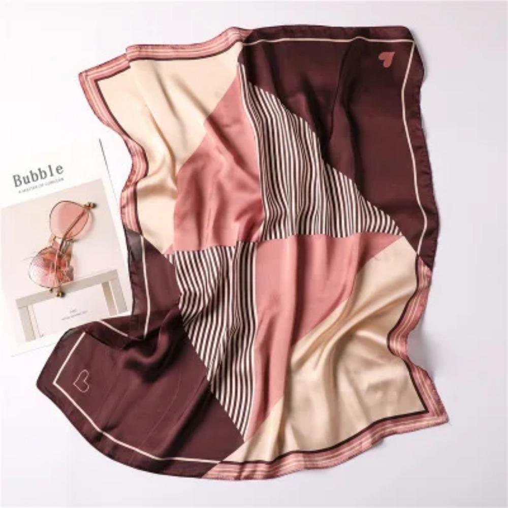 2025 Summer Luxury Brand Silk Scarf Square Women Shawls And Wraps Fashion Office Small Hair Neck Hijabs Foulard Scarves 70*70cm