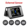NEW TPMS Solar Power Tyre Pressure Monitoring System with 4 Sensors LCD Real-time Display Car Tire Pressure Auto Alarm System