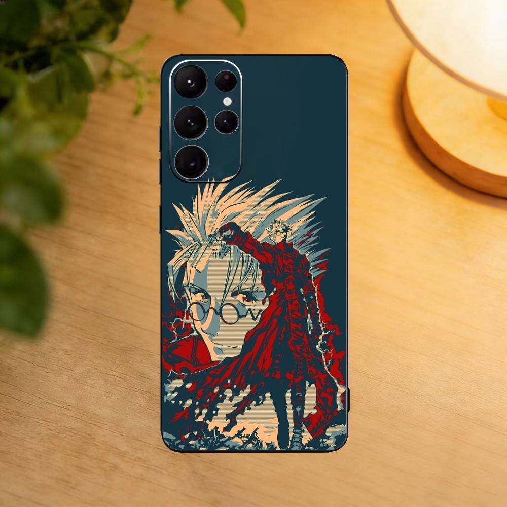 Trigun Anime Vash the Stampede (1) phone Case For Samsung S25,24,21,22,23,30,Ultra,20,Plus,Fe,Lite,Note Soft Black Cover Samsung S22ULTRA5G