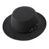 Autumn and Winter New Retro British Style Flat Top Hat Couple Men and Women Gentleman Hat Stage Performance Small Brim Fashion Hat