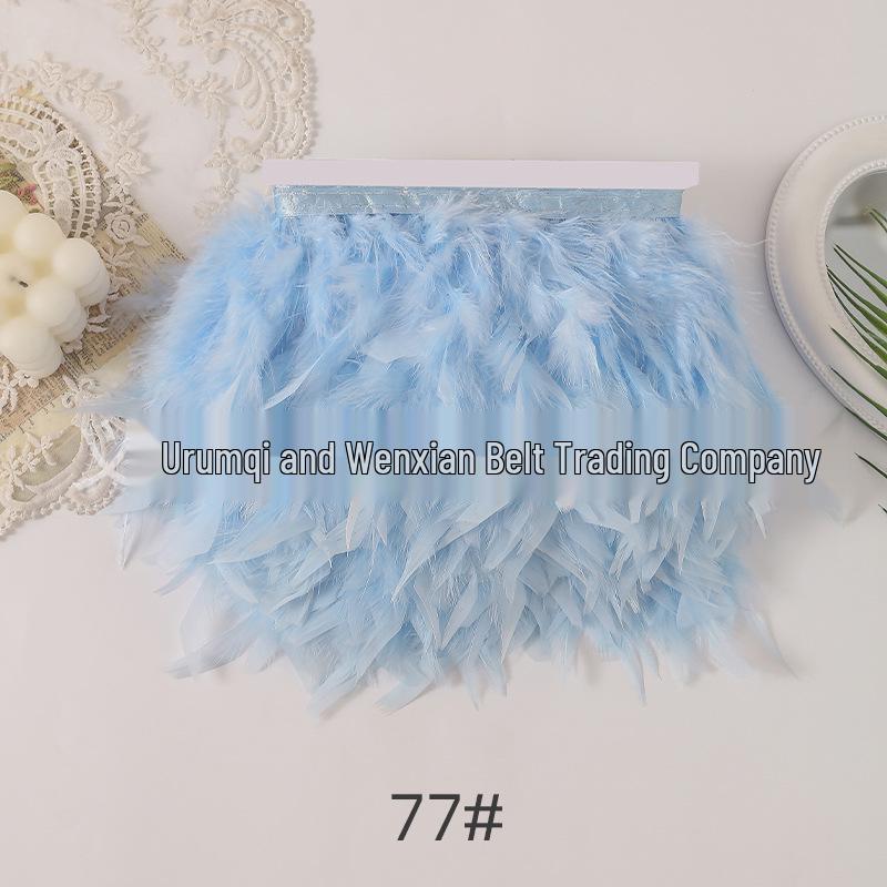 10-15CM Turkey Feather Trim for Clothing, DIY, and Jewelry Decor