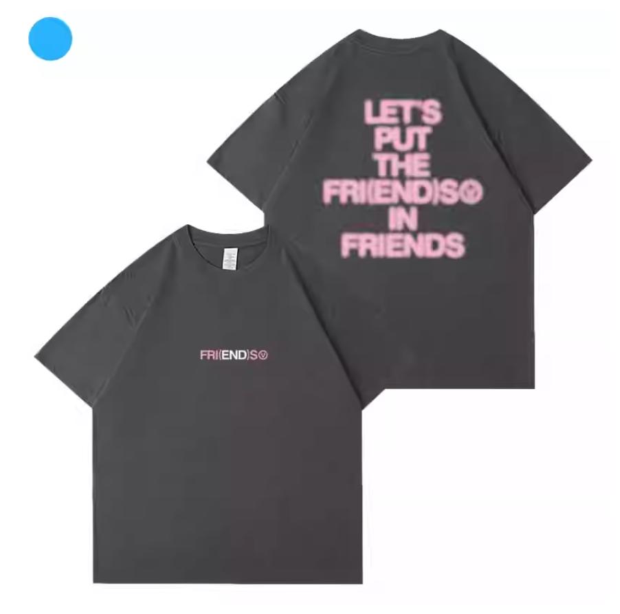 2025 FRIENDS Men T-shirt Brand Short Sleeve Print Tshirt Clothing Designer Luxury Women  TShirt Fashion Summer Tops