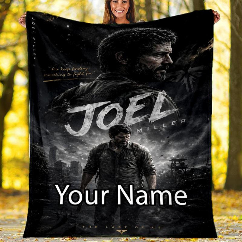 Custom Name The Last of Us Theme Printed Blanket - Perfect for Couch, Bed, Travel & Outdoor Use | Machine Washable, Cozy & Durable.