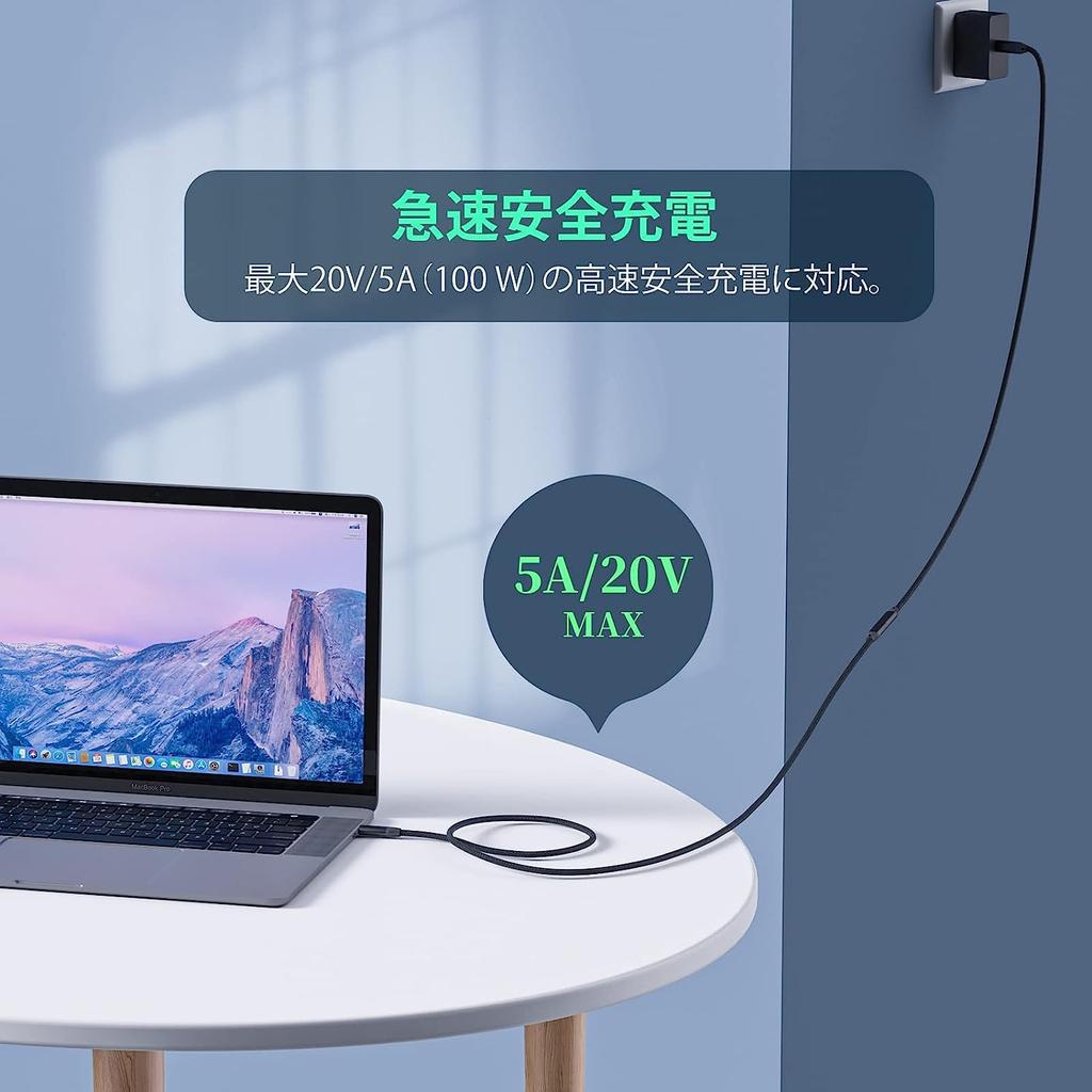 LpoieJun 3m USB Type C Extension 10Gbps Data Video 100W PD Fast PVC Compatible with Game and Laptops Cable, High-Speed Transfer, 4K@60Hz Output,