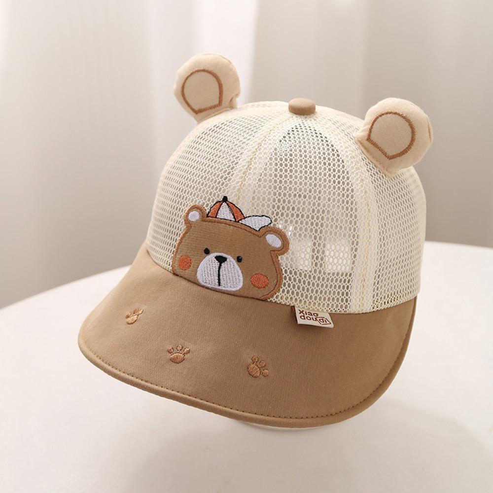 Cartoon 1-3Y Hat Animal Pattern Sunshade Boys Girls Sun Hat Uv Protection Breathable Mesh Toddler Baseball Cap Summer Outdoor