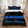 Blue Lock Custom Soccer Name Bedding Set Personalized Washable Custom 3Pcs Duvet Cover Pillowcases Soft Microfiber Home Bedroom Gift