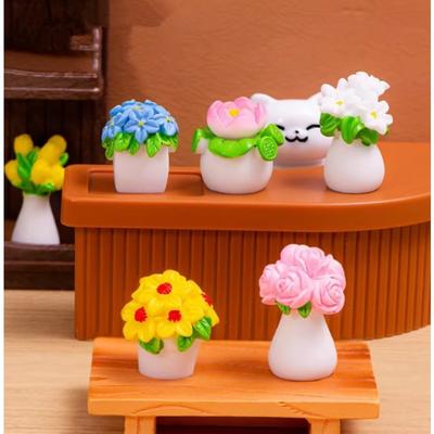 10-100 Realistic Rose Flower Fake Plant Bonsai Vase Resin Craft Desktop Miniature Landscape Decor for Micro Landscape Enthusiast