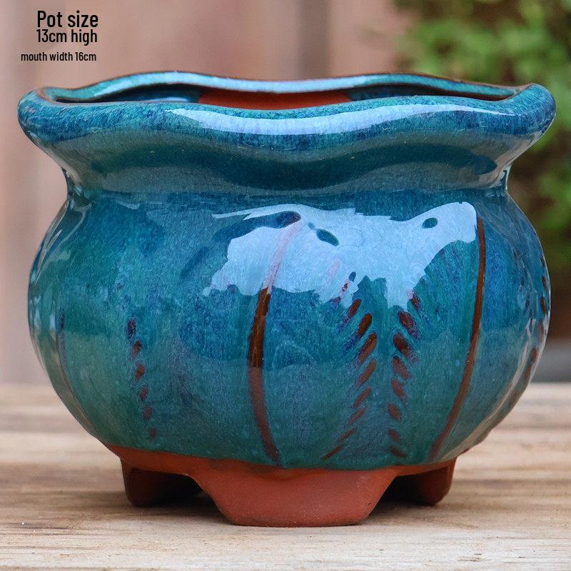 Sonderangebot: Retro Terrakotta Hoher Blumentopf für Sukkulenten oder Rettich