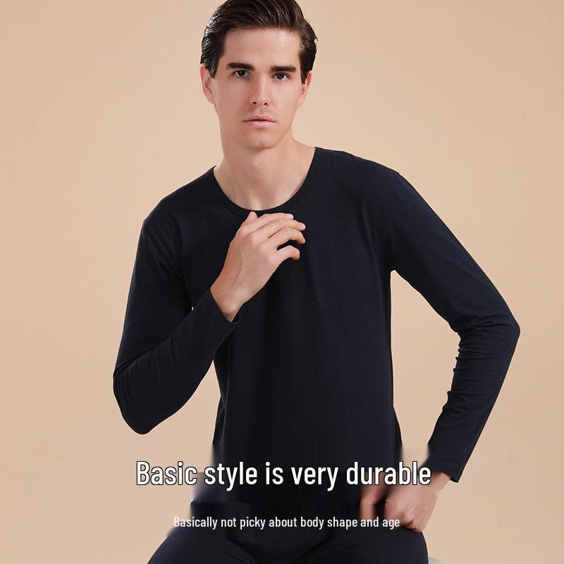 Men's Modal Slim-Fit Thin Warm Underwear Set - Knit Base Layer for Autumn, Winter, Spring
