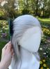 Ashely Sliver Gray Wig Cosplay Shoulder Length Mullet Wigs Layers Ponytail 13x4 Synthetic Lace Front Wig for Women Glueless Wigs
