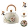 Stovetop Kettle Stainless Steel Whistling Teapot with Wooden Handle Large Capacity Boiling